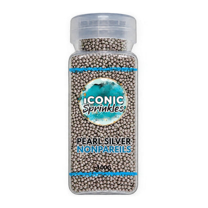 Silver Pearl Nonpareils 100g - Iconic Sprinkles