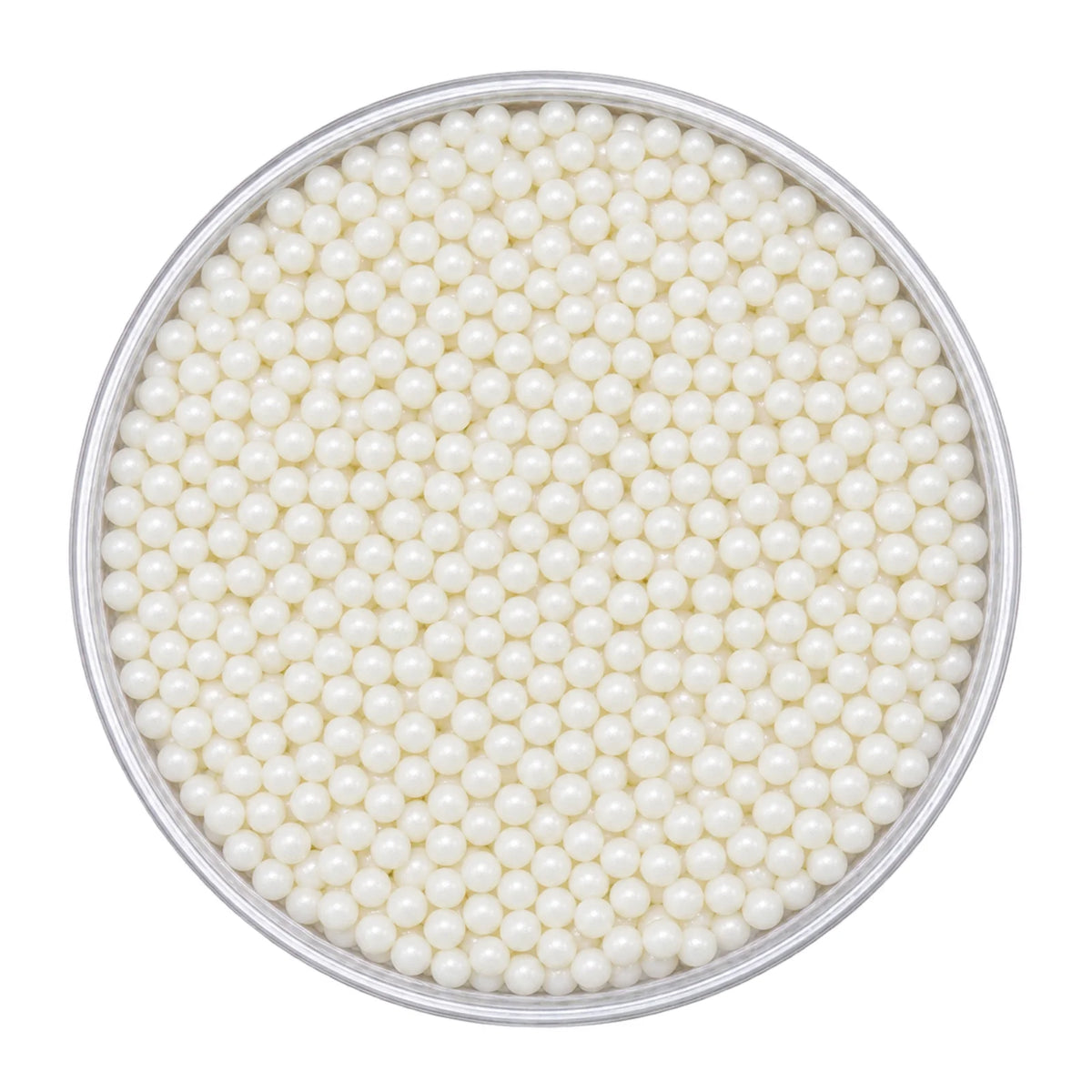 White 2mm Pearl Cachous 100g - Iconic Sprinkles