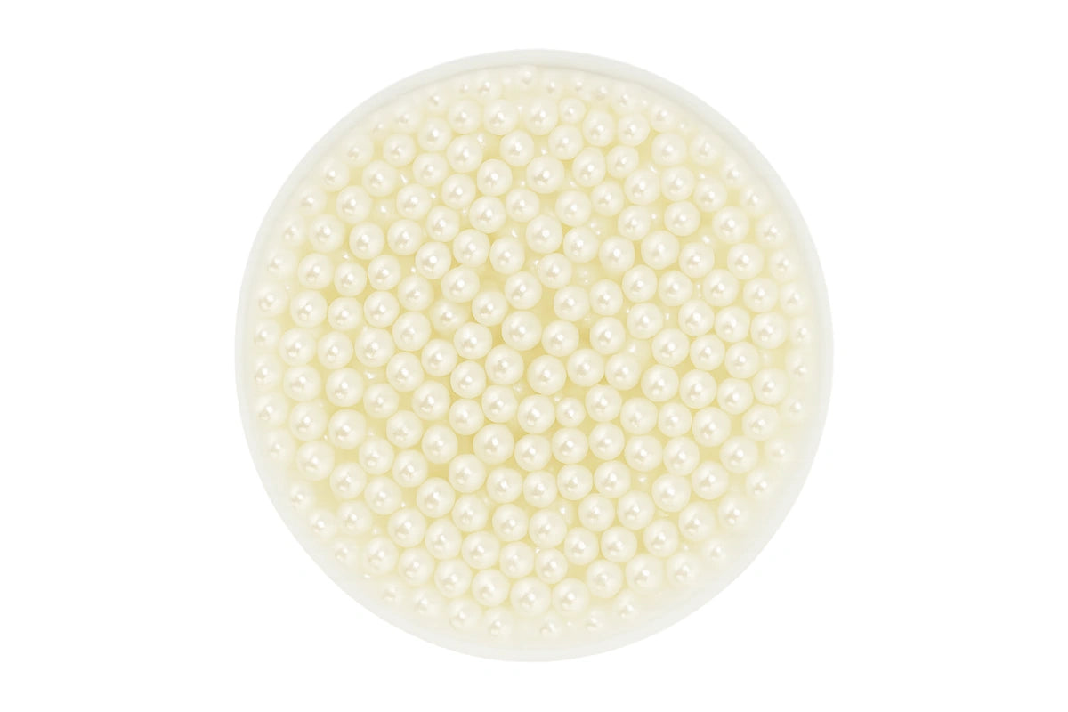 White 4mm Pearl Cachous 30g - Iconic Sprinkles
