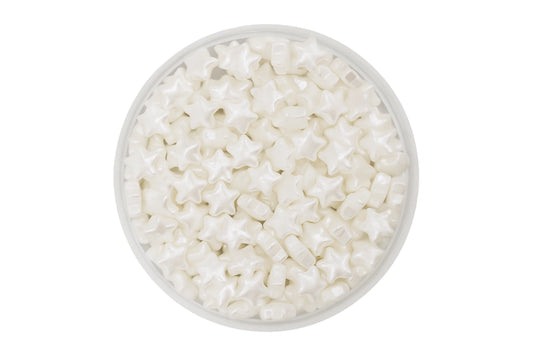 White Pearl Stars 30g - Iconic Sprinkles