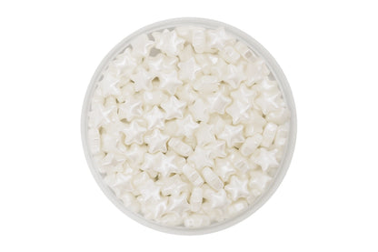 White Pearl Stars 100g - Iconic Sprinkles