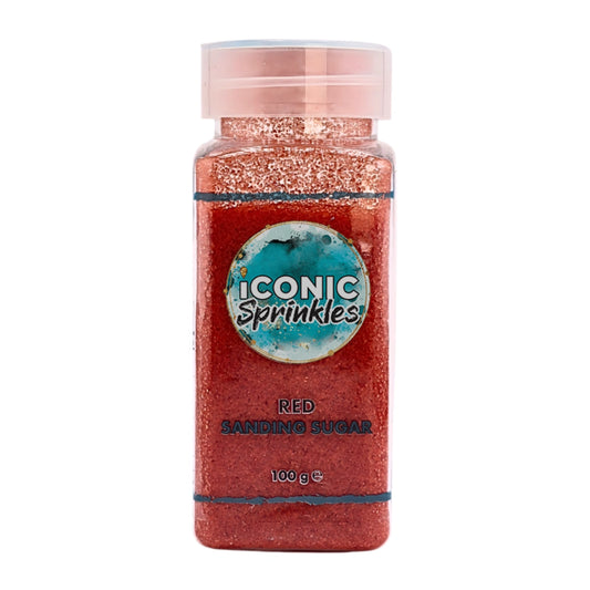 Red Sanding Sugar 100g - Iconic Sprinkles