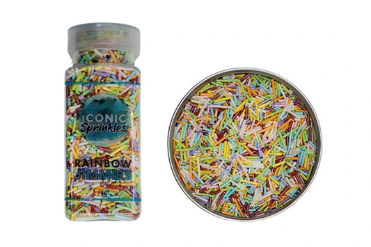 Rainbow Pearl Jimmies 75g - Iconic Sprinkles