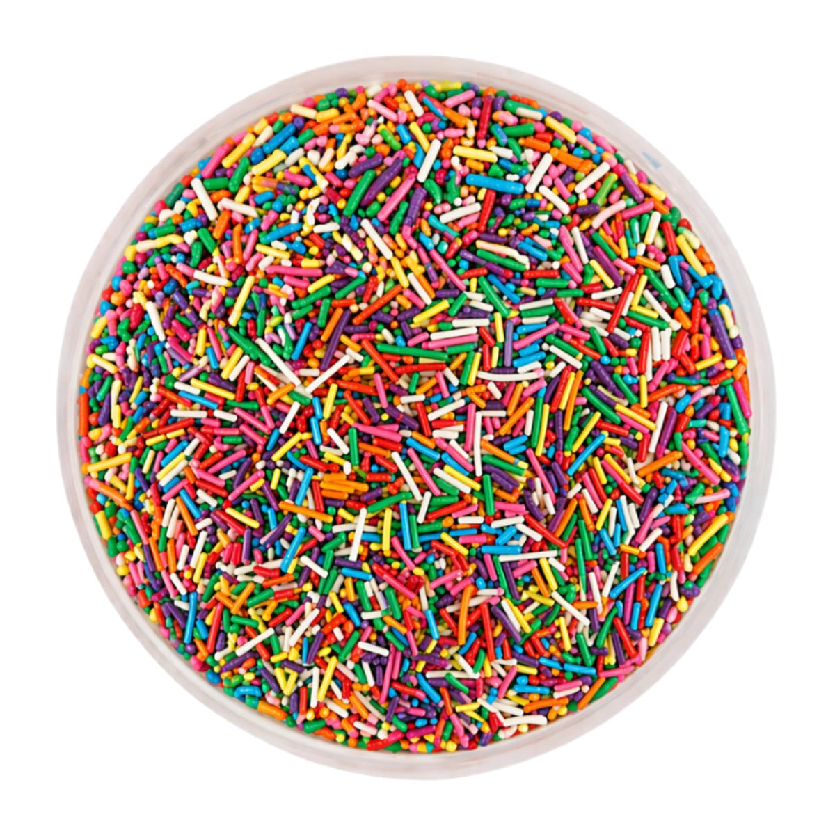 Rainbow Shiny Jimmies 500g - Iconic Sprinkles