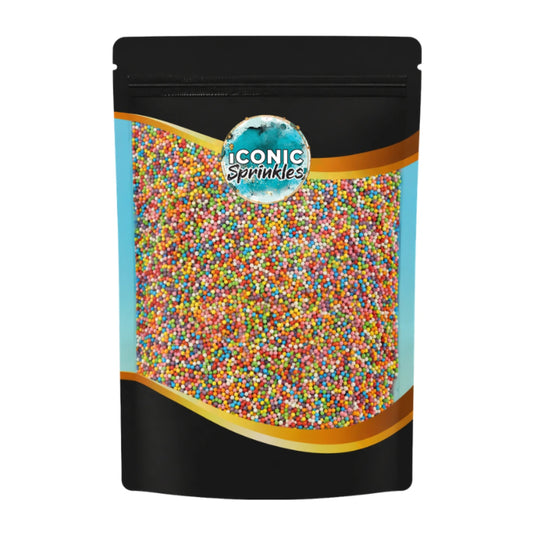 Rainbow Shiny Nonpareils 500g - Iconic Sprinkles