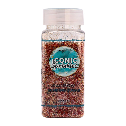 Rainbow Sanding Sugar 100g - Iconic Sprinkles