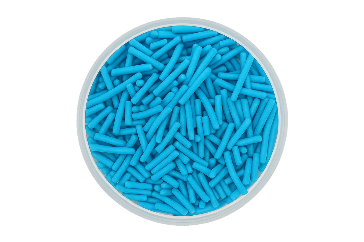 Blue Shiny Jimmies 30g - Iconic Sprinkles