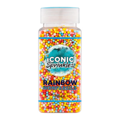Matte Rainbow Nonpareils 100g - Iconic Sprinkles