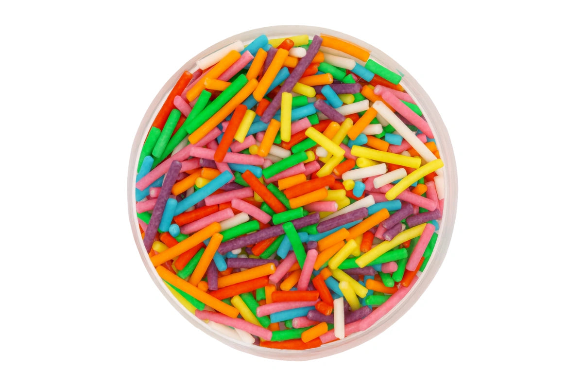 Shiny Bright Jimmies 100g - Iconic Sprinkles