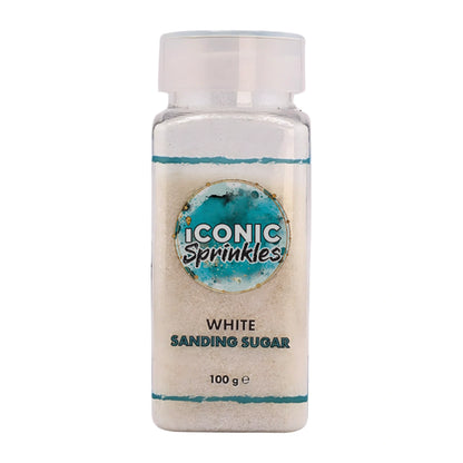 White Sanding Sugar 100g - Iconic Sprinkles