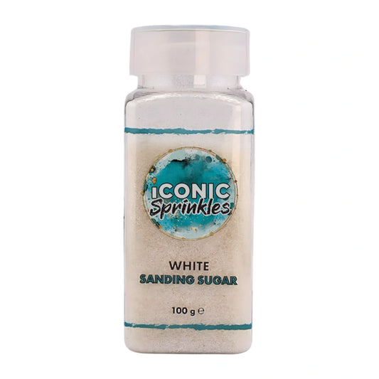 White Sanding Sugar 100g - Iconic Sprinkles