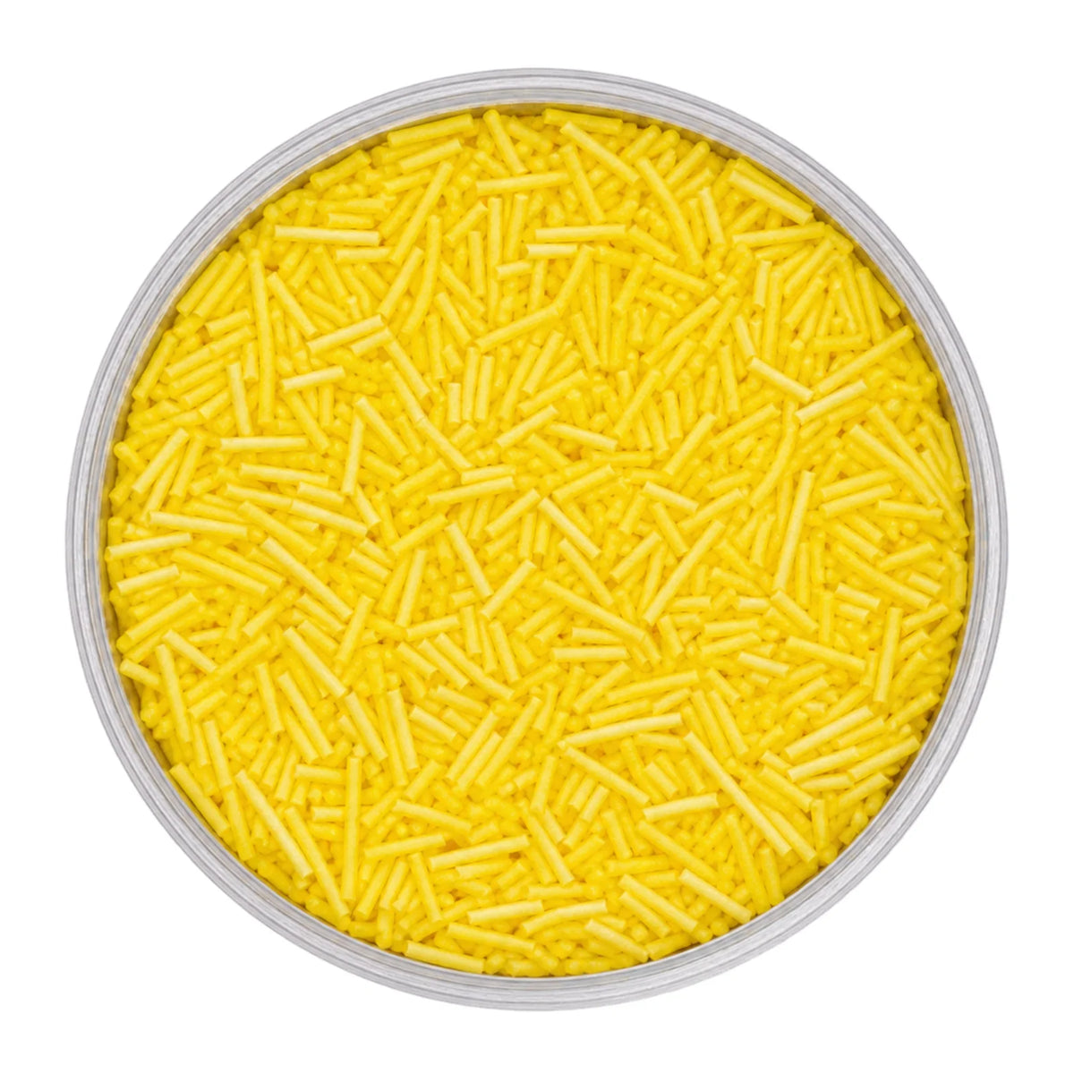 Yellow Pearl Jimmies 75g - Iconic Sprinkles