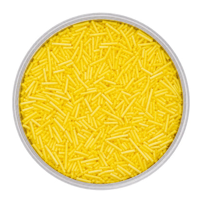 Yellow Pearl Jimmies 75g - Iconic Sprinkles