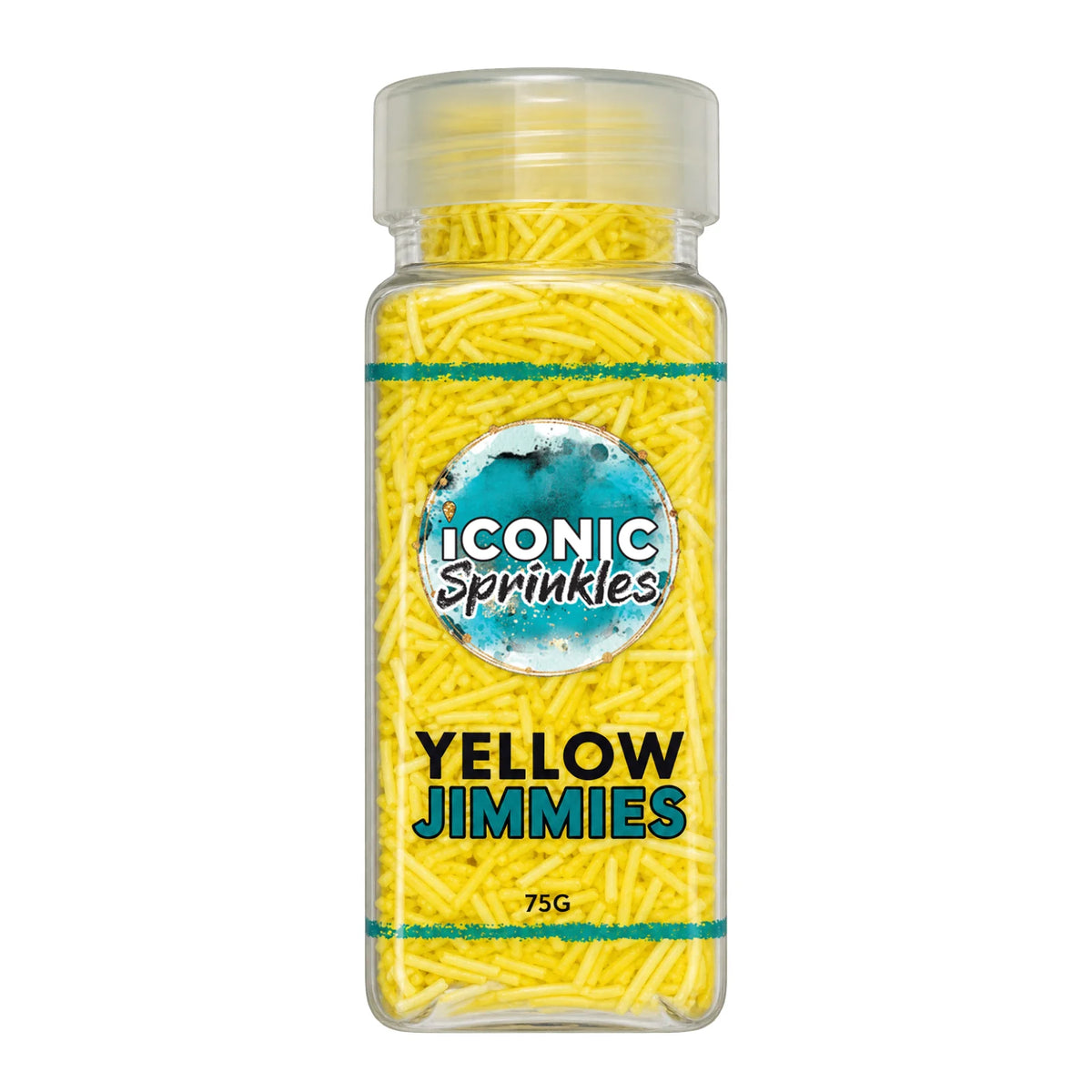 Yellow Pearl Jimmies 75g - Iconic Sprinkles