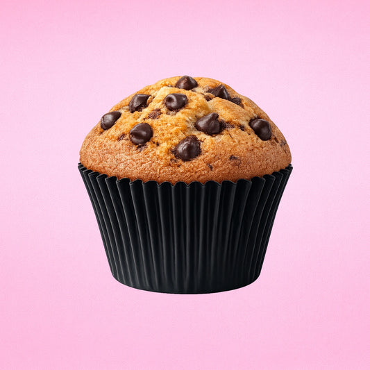 250 pcs 55mm x 50mm Black Jumbo Muffin Cases Greaseproof - Iconic Cake Art
