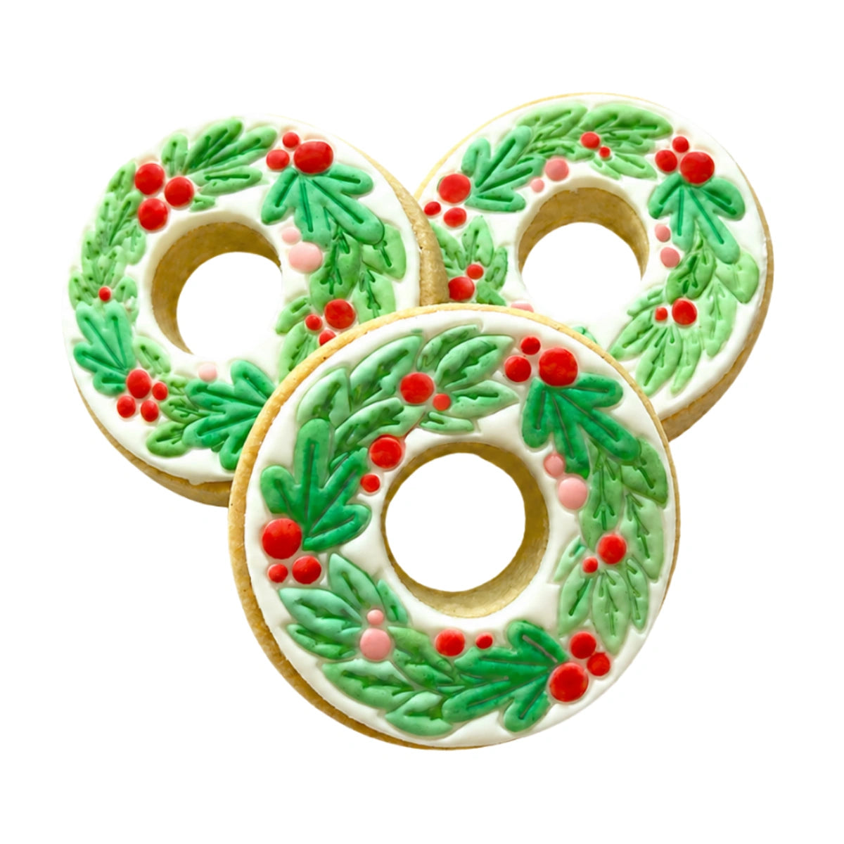 Christmas Wreath Stamp and Cutter Set - Little Biskut