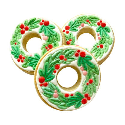 Christmas Wreath Stamp and Cutter Set - Little Biskut
