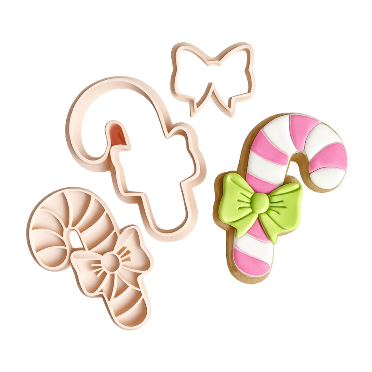 Mini Candy Cane Cutter and Embosser Set - Little Biskut