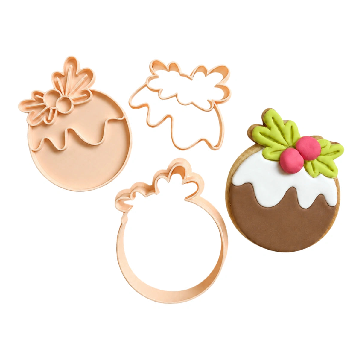 Mini Christmas Pudding Cutter and Embosser Set - Little Biskut