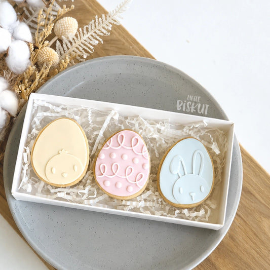 Easter Egg Mini Cutter and Debosser Set - Little Biskut
