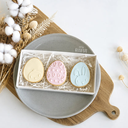 Easter Egg Mini Cutter and Debosser Set - Little Biskut