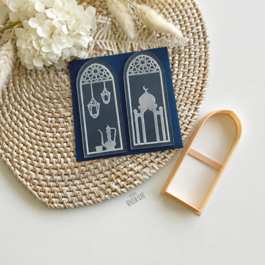 Eid Mosque and Iftar Window Cutter and Debosser Set ( Level Up!) - Little Biskut