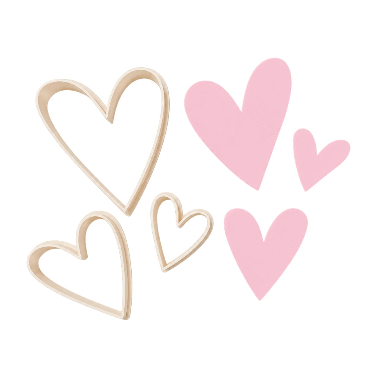 Heart Cutter Triple Set - Little Biskut