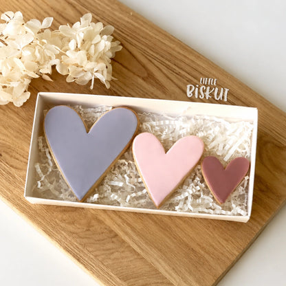 Heart Cutter Triple Set - Little Biskut