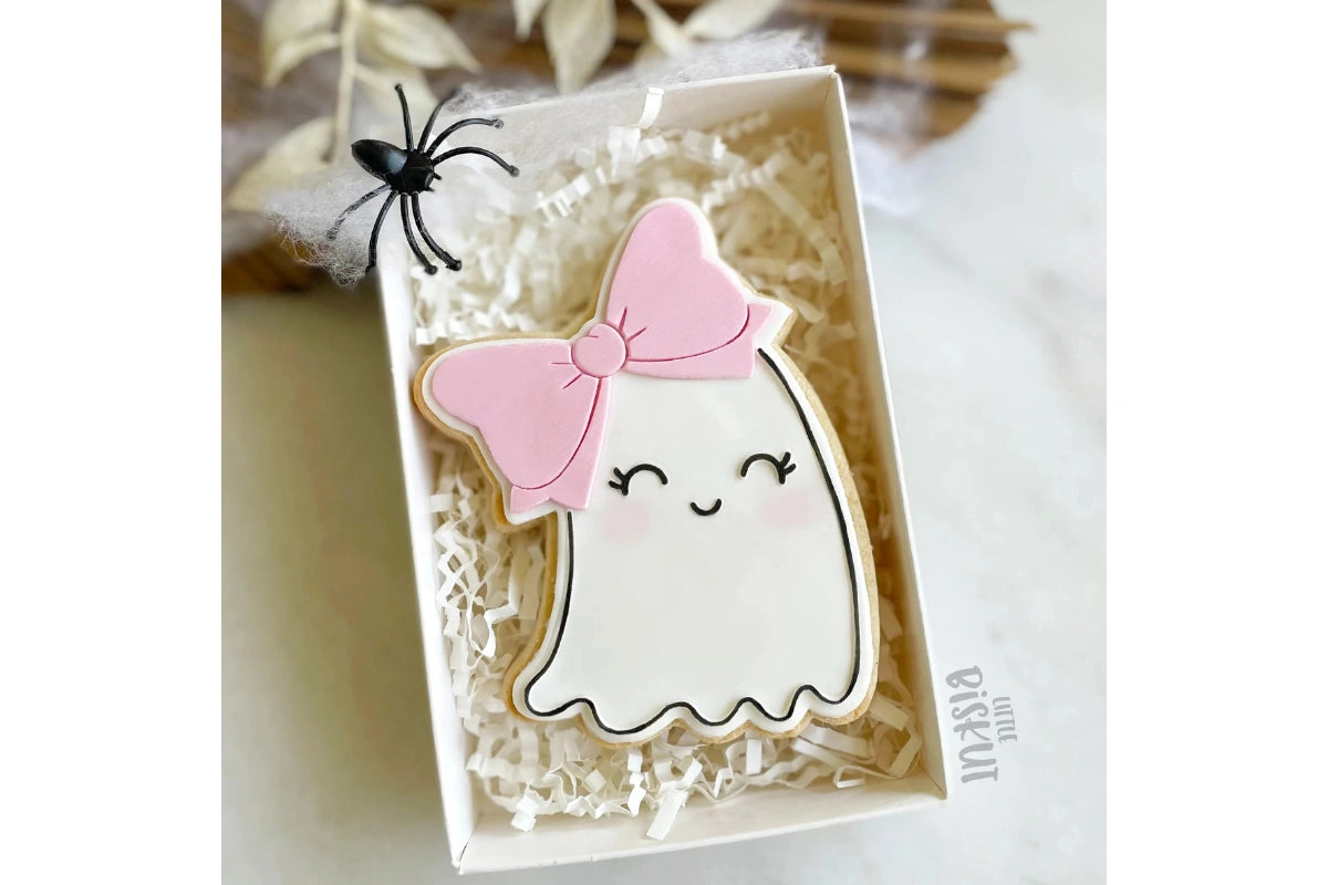 Ghost with Bow Cutter and Debosser Set - Little Biskut