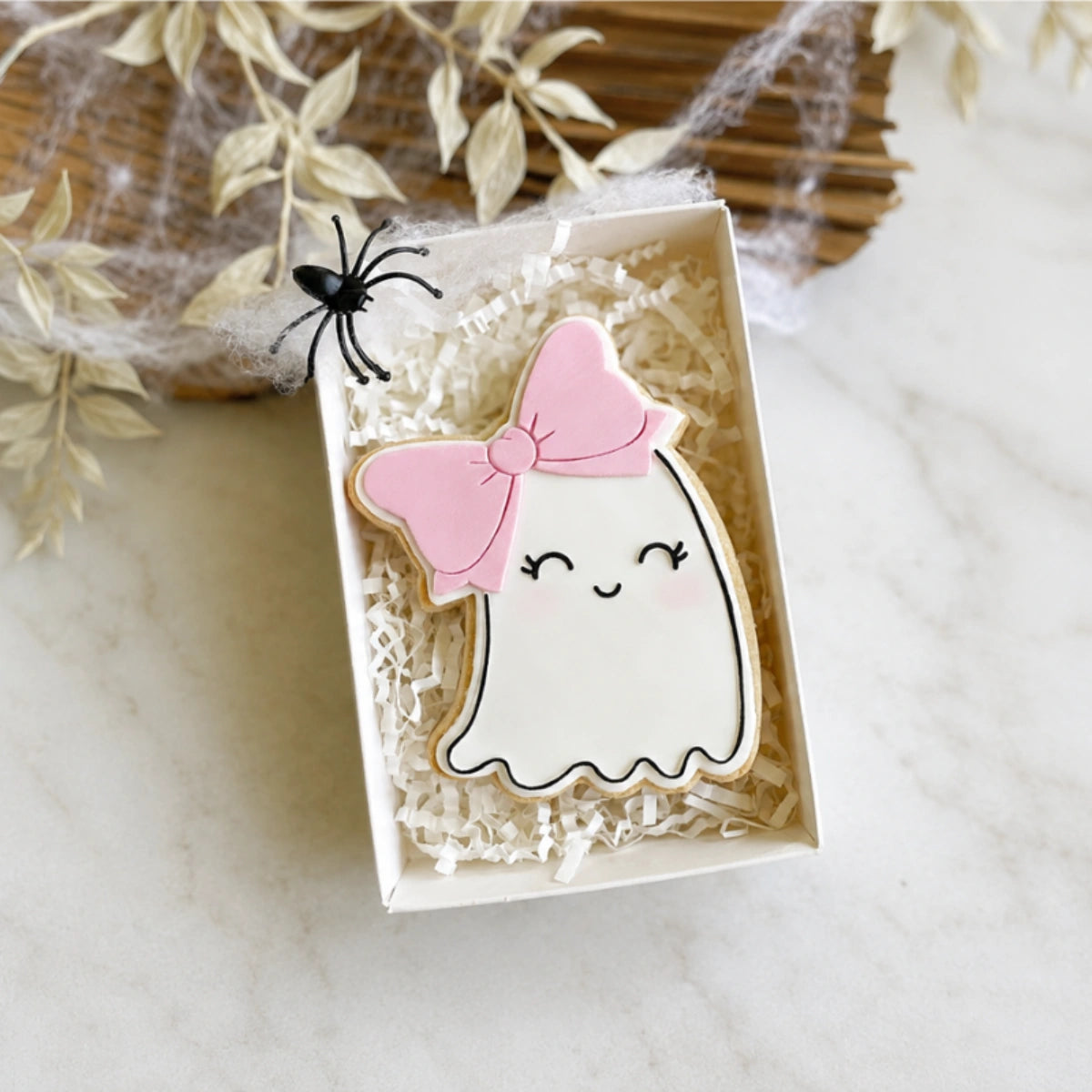 Ghost with Bow Cutter and Debosser Set - Little Biskut