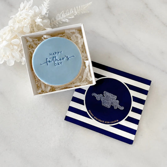Happy Father's Day Tiny Text Stamp - Little Biskut