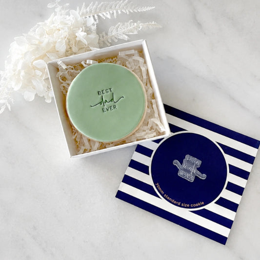 Best Dad Ever Tiny Text Stamp - Little Biskut