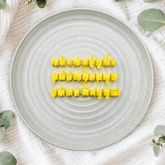 Lowercase Only V2 Script Stamps - Custom Cookie Cutters