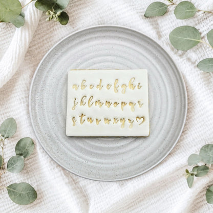 Lowercase Only V2 Script Stamps - Custom Cookie Cutters