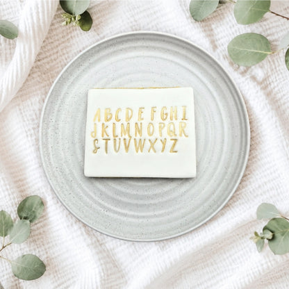Uppercase Only V2 Script Stamps - Custom Cookie Cutters