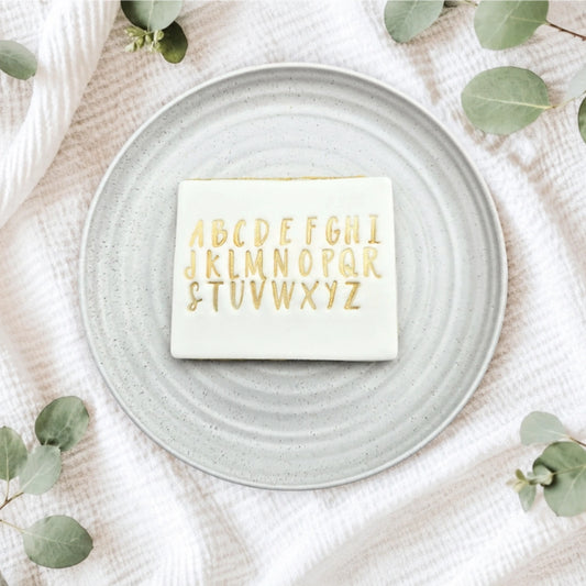 Uppercase Only V2 Script Stamps - Custom Cookie Cutters