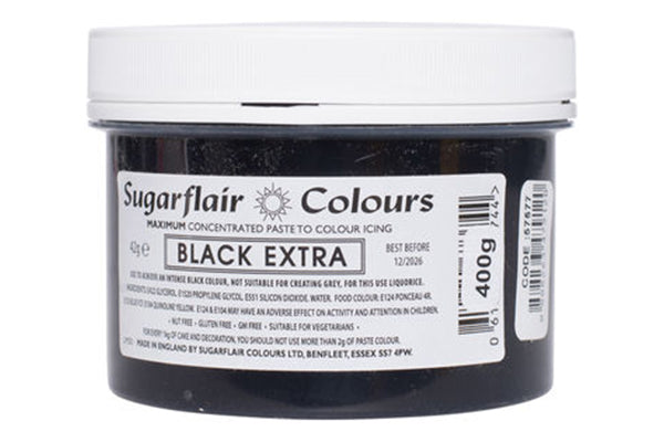 Black Extra Paste 400g - Sugarflair
