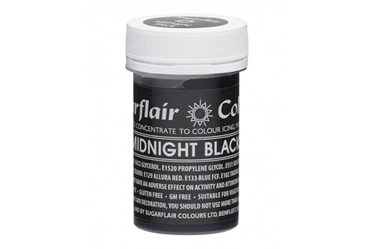Pastel Midnight Black Paste - Food Colour 25g - Sugarflair