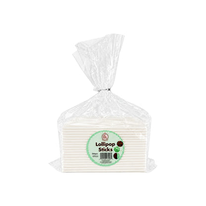 White Lollipop Sticks 6 Inch (500 Pack) - Iconic Cake Art