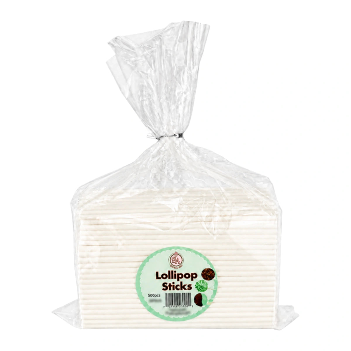 White Lollipop Sticks 8 Inch (500 Pack) - Gateau Art