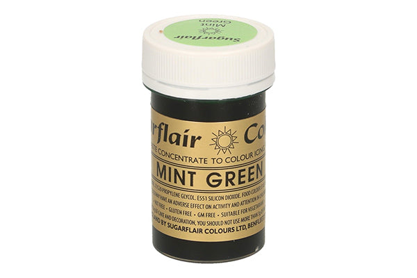 Green Mint Spectral Paste - Fondant and Buttercream Colour 25g - Sugarflair