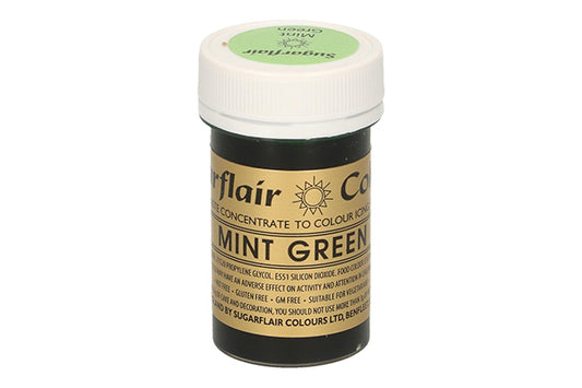 Green Mint Spectral Paste - Fondant and Buttercream Colour 25g - Sugarflair