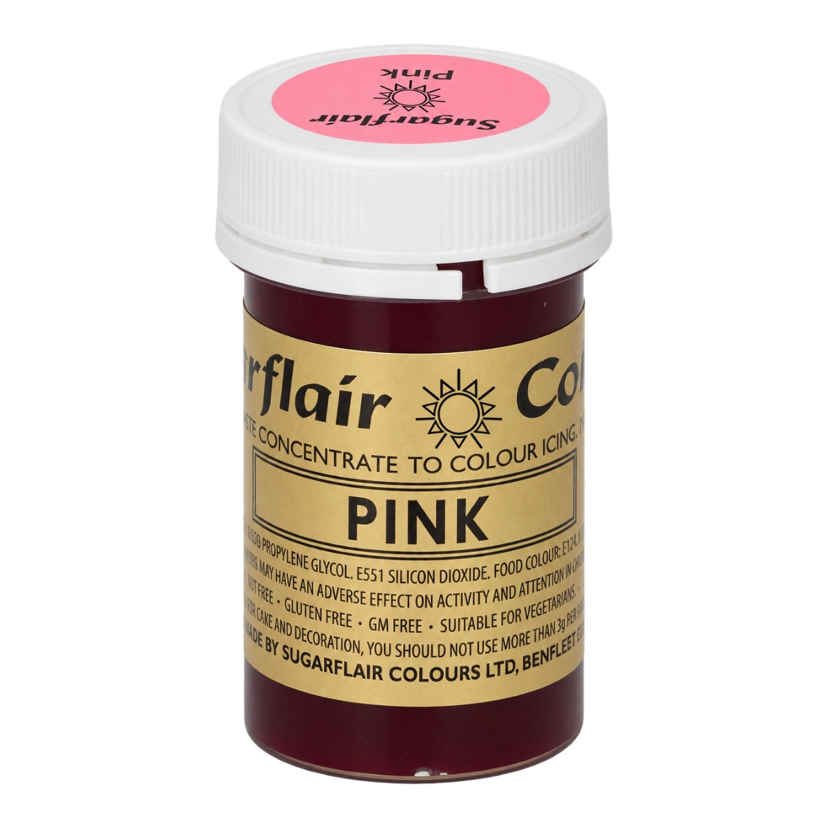 Pink Spectral Paste - Fondant and Buttercream Colour 25g - Sugarflair
