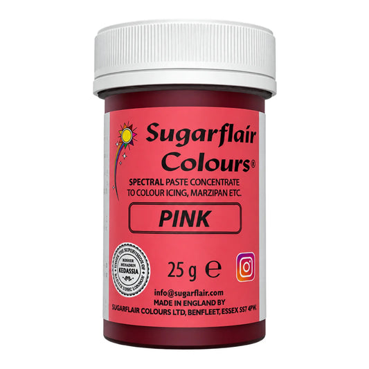 Pink Spectral Paste - Fondant and Buttercream Colour 25g - Sugarflair