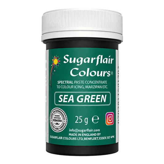 Green Sea Spectral Paste - Fondant and Buttercream Colour 25g - Sugarflair