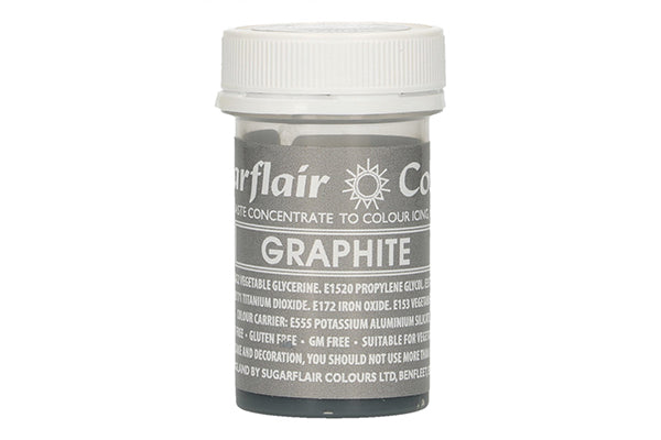 Graphite Spectral Paste - Fondant and Buttercream Colour 25g - Sugarflair