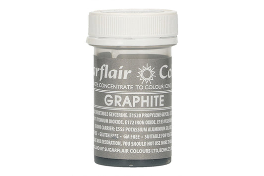 Graphite Spectral Paste - Fondant and Buttercream Colour 25g - Sugarflair