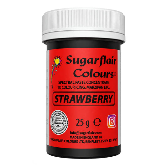 Strawberry Spectral Paste - Fondant and Buttercream Colour 25g - Sugarflair