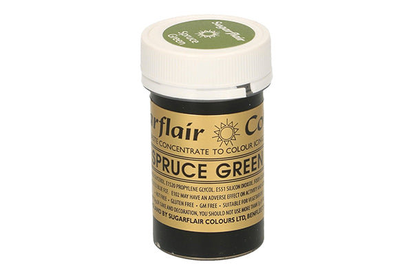 Green Spruce Spectral Paste - Fondant and Buttercream Colour 25g - Sugarflair