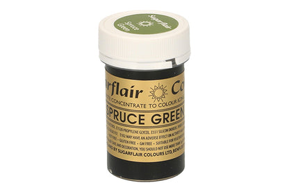 Green Spruce Spectral Paste - Fondant and Buttercream Colour 25g - Sugarflair